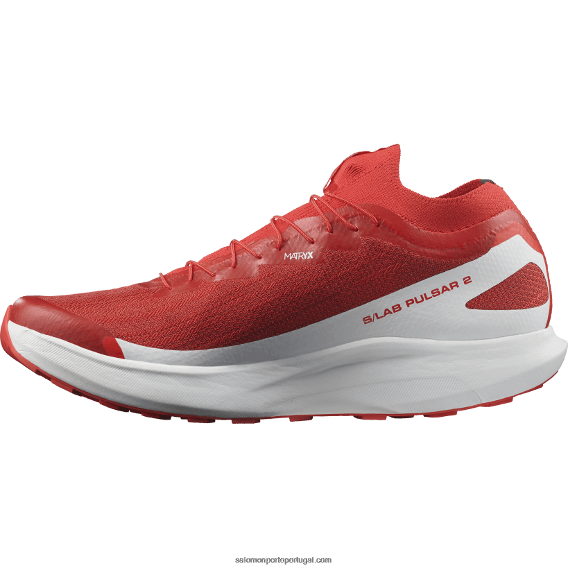 Salomon tênis de corrida feminino - s/lab pulsar 2 04D6V81519 vermelho ardente/branco