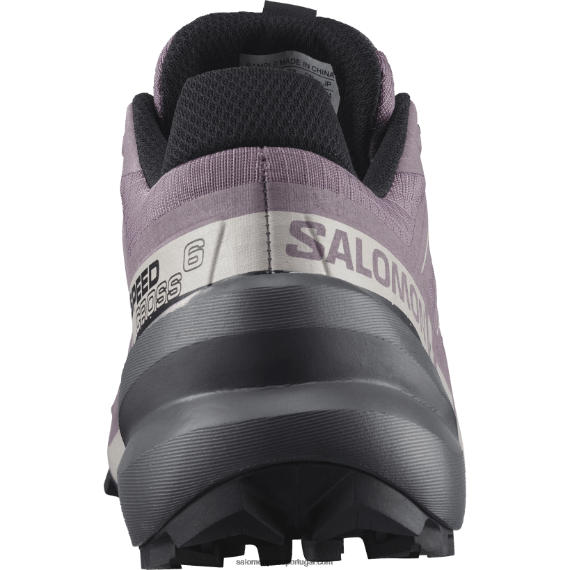 Salomon tênis de corrida feminino - speedcross 6 04D6V81504 paisagem lunar/preto/cinzas de rosas