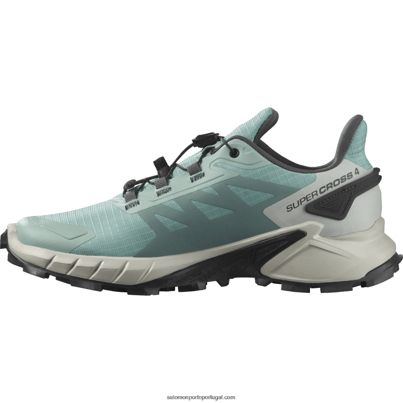 Salomon tênis de corrida feminino - supercross 4 04D6V81543 aquífero/rocha lunar/ébano