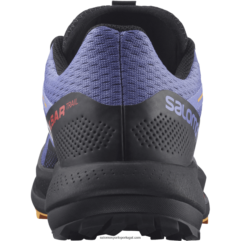 Salomon tênis de corrida feminino - trilha pulsar 04D6V81510 manhã de veludo/preto/laranja ardente