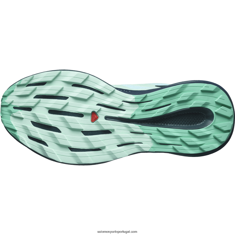 Salomon tênis de corrida feminino - trilha pulsar 04D6V81513 brilho azul/carbono/yucca