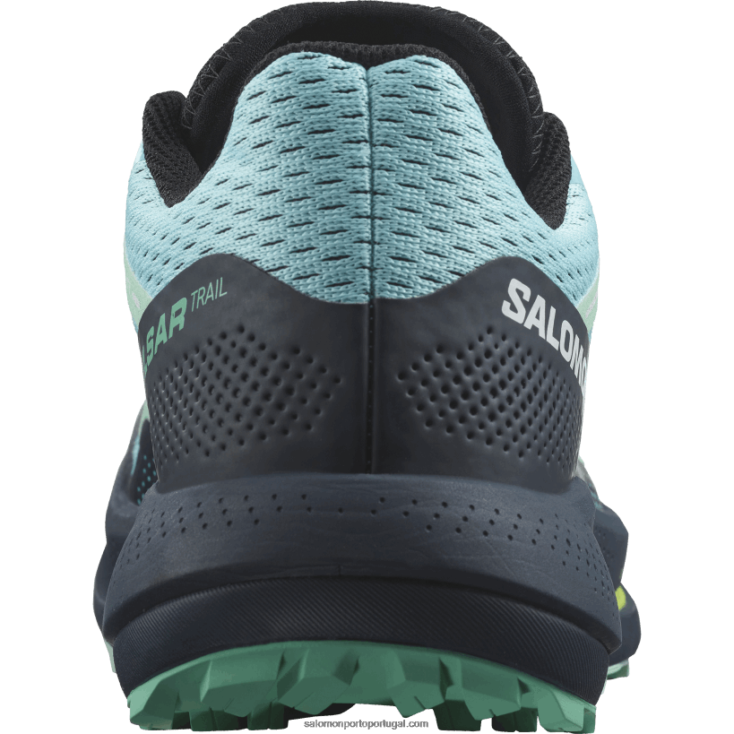 Salomon tênis de corrida feminino - trilha pulsar 04D6V81513 brilho azul/carbono/yucca