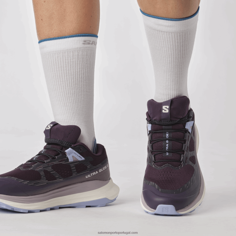 Salomon tênis de corrida feminino - ultra glide 2 04D6V81490 beladona/gelo de baunilha/serenidade