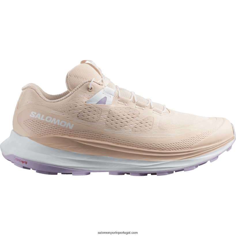 Salomon tênis de corrida feminino - ultra glide 2 04D6V81492 pêssego tenro/flor de orquídea/branco