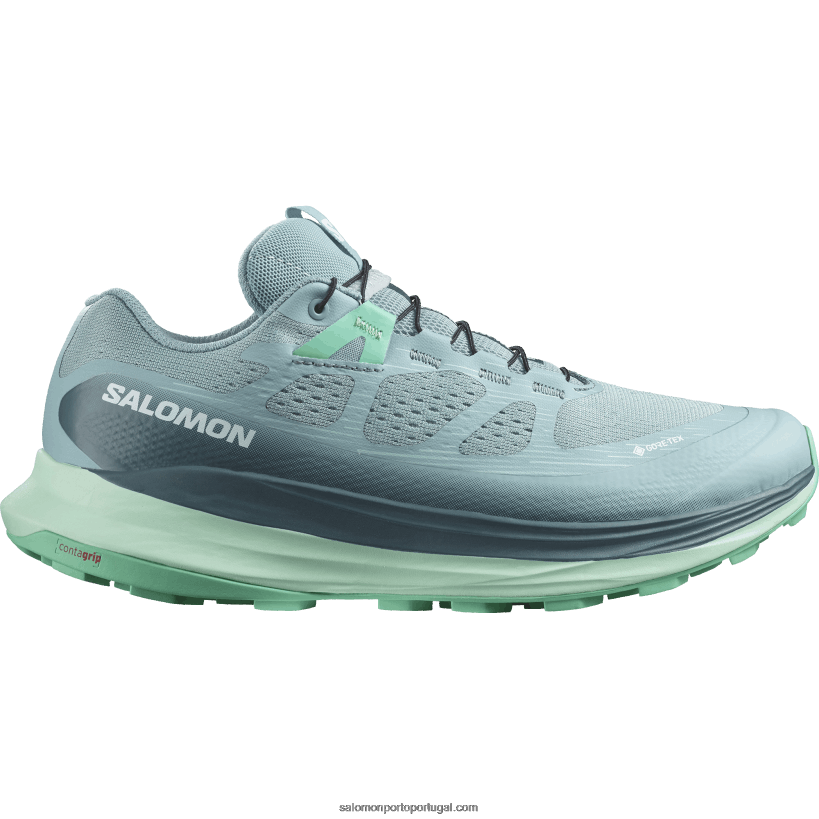 Salomon tênis de corrida feminino - ultra glide 2 gore-tex 04D6V81521 pedra azul/yucca/verde biscaia