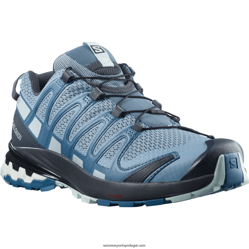 Salomon tênis de corrida feminino - xa pro 3d v8 04D6V81535 azul ashley/ébano/azul opala