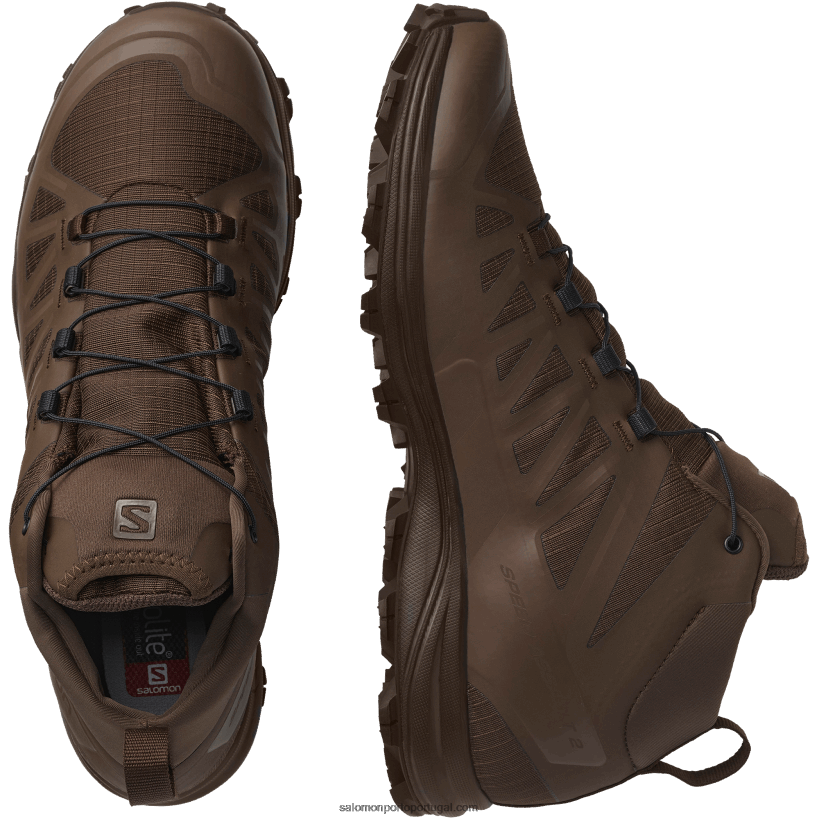 Salomon sapatos de forças femininas - ataque de velocidade 2 04D6V8800 terra marrom