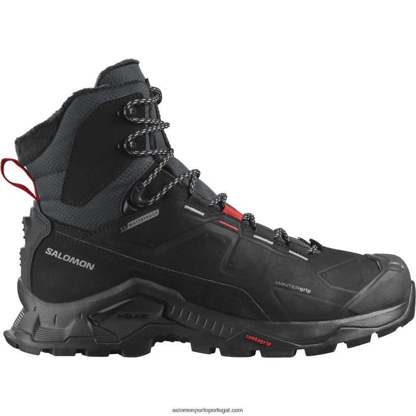 Salomon botas de inverno femininas - quest winter thinsulate clima waterproof 04D6V8785 preto/goji berry/monumento