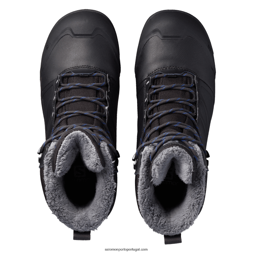 Salomon botas de inverno femininas - toundra pro clima à prova d'água 04D6V8783 fantasma/preto/amparo azul