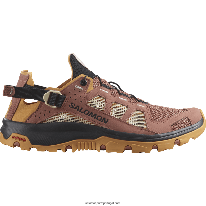 Salomon sapatos aquáticos femininos - techamphibian 5 04D6V8789 madeira de cedro/buckskin/nuvem rosa