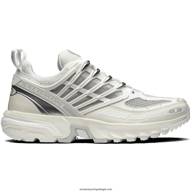 Salomon sapatos esportivos femininos - acs pro 04D6V8762 branco/gelo de baunilha/rocha lunar