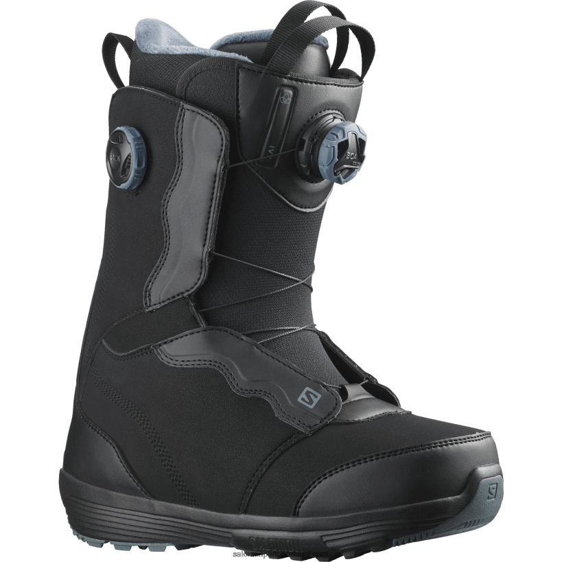 Salomon botas de snowboard femininas - ivy boa 04D6V81320 tempo negro/tempestade