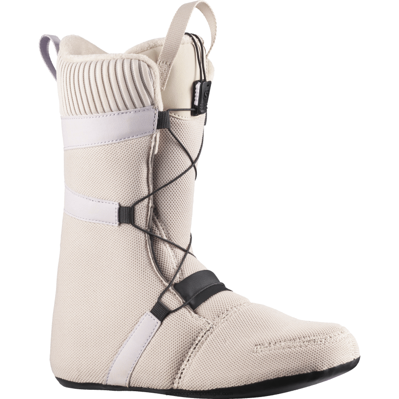 Salomon botas de snowboard femininas - kiana dual boa 04D6V81317 dia de chuva/jacarandá/branco
