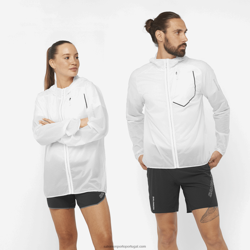 Salomon jaqueta corta-vento feminina - bonatti aero wind 04D6V8849 branco/preto profundo