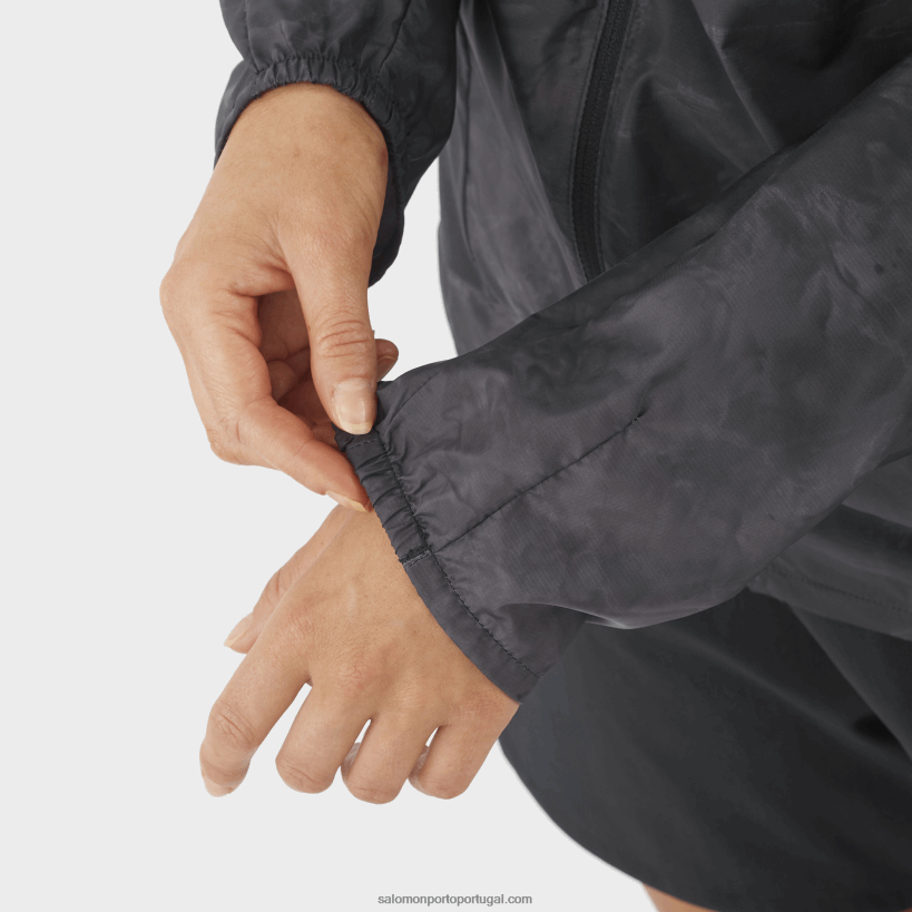 Salomon jaqueta corta-vento feminina - bonatti cross wind 04D6V8854 periscópio/ao/preto profundo