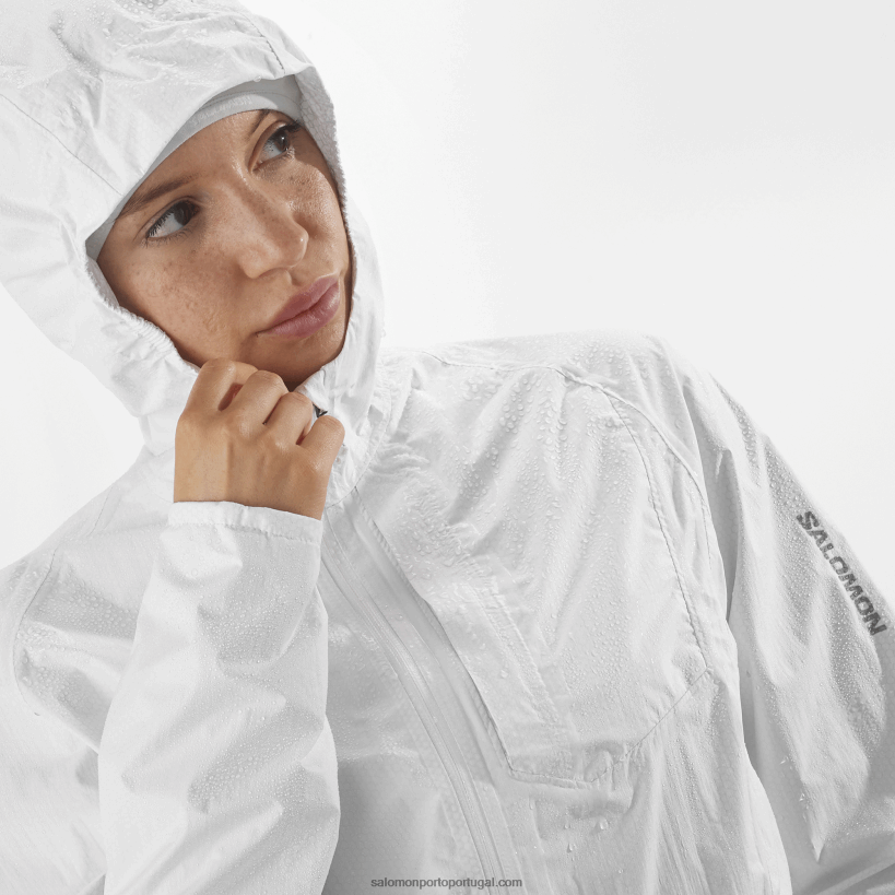 Salomon jaqueta shell feminina - bonatti impermeável 04D6V8837 branco