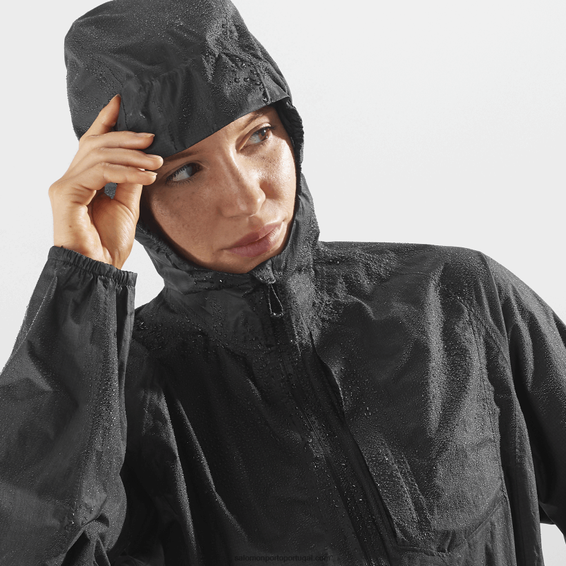 Salomon jaqueta shell feminina - bonatti impermeável 04D6V8838 preto profundo