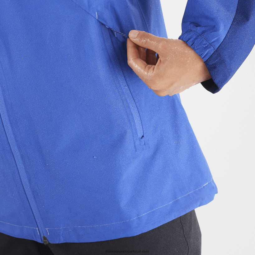 Salomon jaqueta shell feminina - contorno gore-tex 2,5l 04D6V8847 peônia azul náutico/marinho