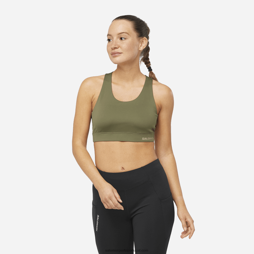 Salomon sutiã esportivo feminino - cross run 04D6V8935 folha de uva