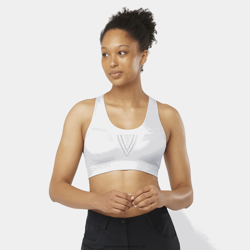 Salomon sutiã esportivo feminino - movimento essencial sem costura 04D6V8941 cogumelo ostra/urze