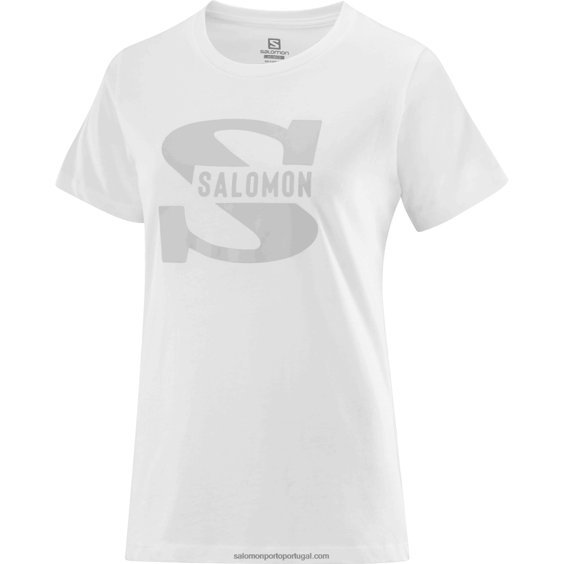 Salomon camiseta manga curta feminina - outlife big logo 04D6V8901 branco