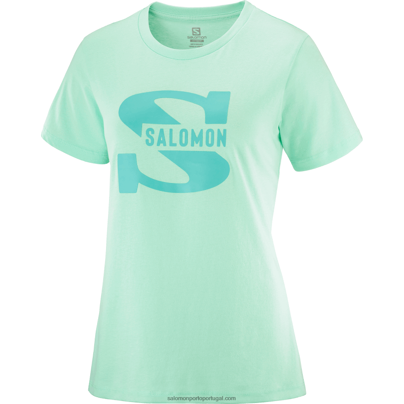 Salomon camiseta manga curta feminina - outlife big logo 04D6V8902 copo de praia