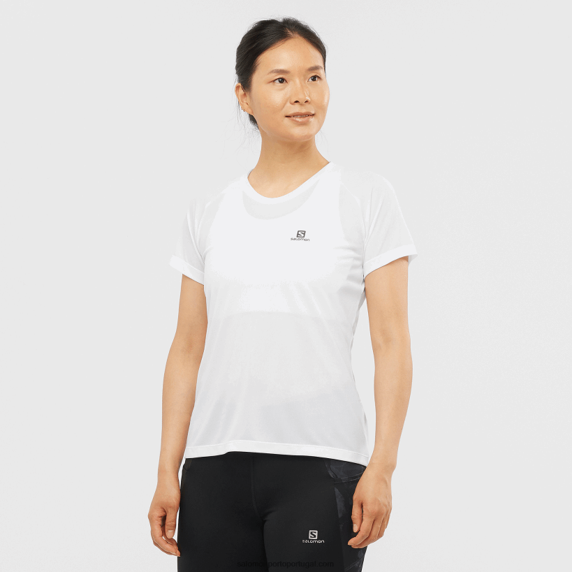 Salomon t-shirt de manga curta de mulher - cross rebel 04D6V8931 branco