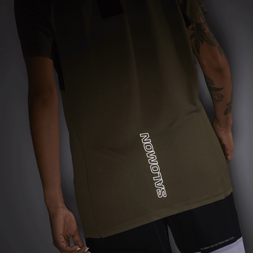 Salomon t-shirt feminina de manga curta - shortney 04D6V8910 folha de uva