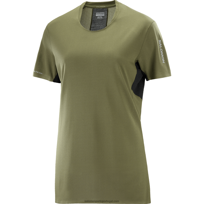 Salomon t-shirt feminina de manga curta - shortney 04D6V8910 folha de uva
