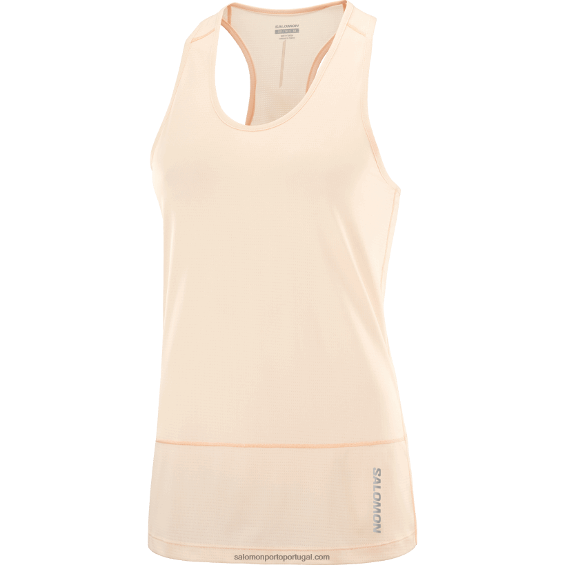 Salomon tanque feminino - cross run 04D6V8897 creme bronzeado